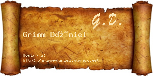 Grimm Dániel névjegykártya
